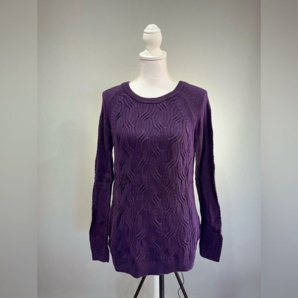 CLEARANCE! Purple Sonoma Cable Knit Sweater Size M EUC
